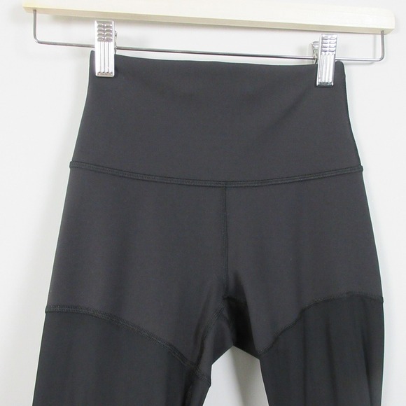 Lululemon Wunder Train Mesh High Rise Tight 25" Women 2 Black Workout Yoga 136 - Picture 4 of 9